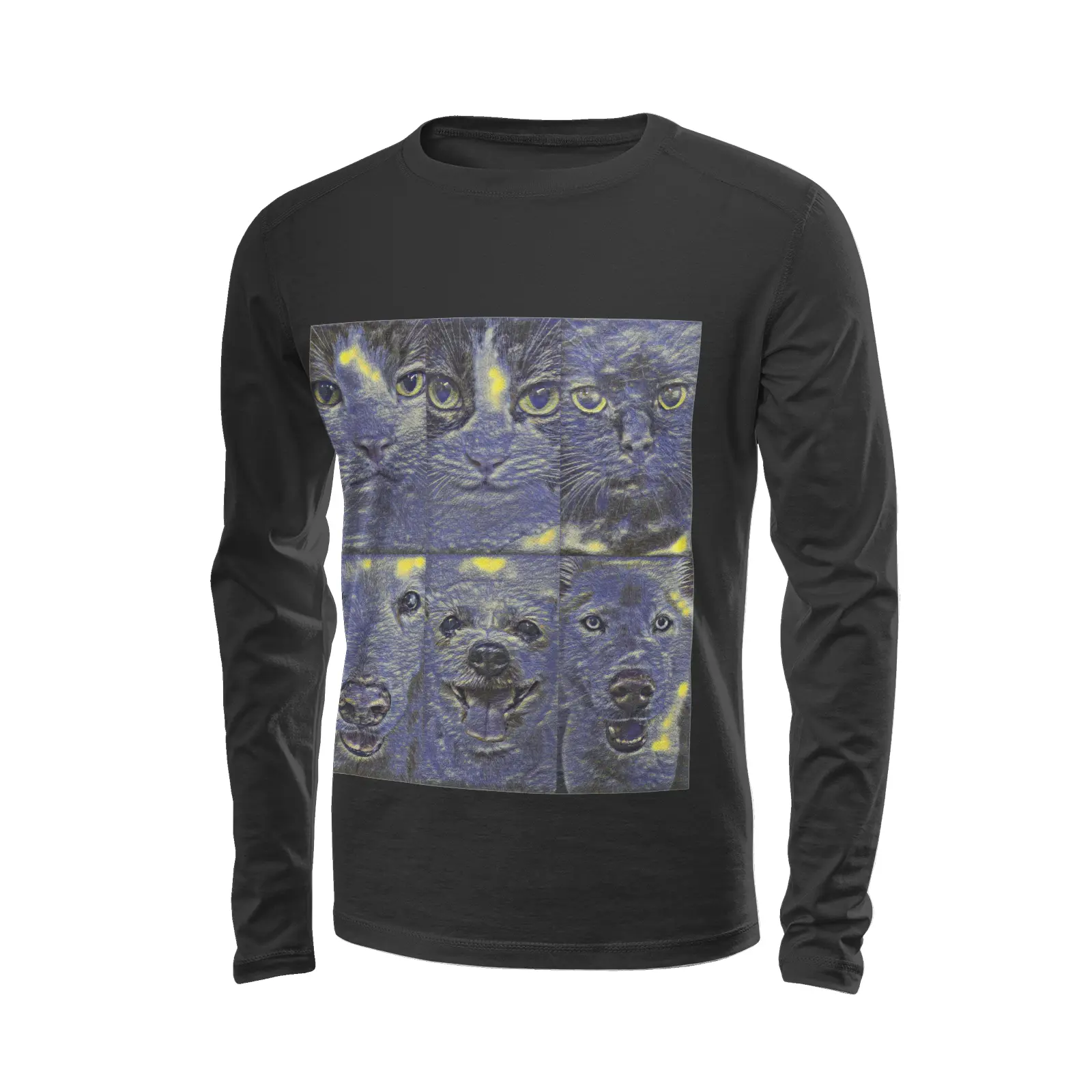 Black long sleeve t-shirt - Club 99 Printy6