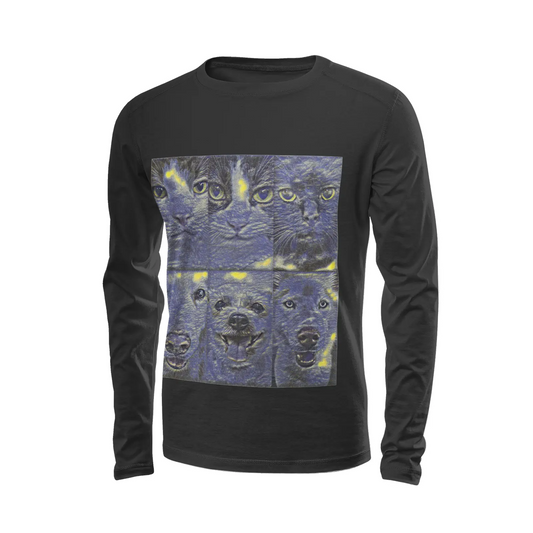 Black long sleeve t-shirt - Club 99 Printy6