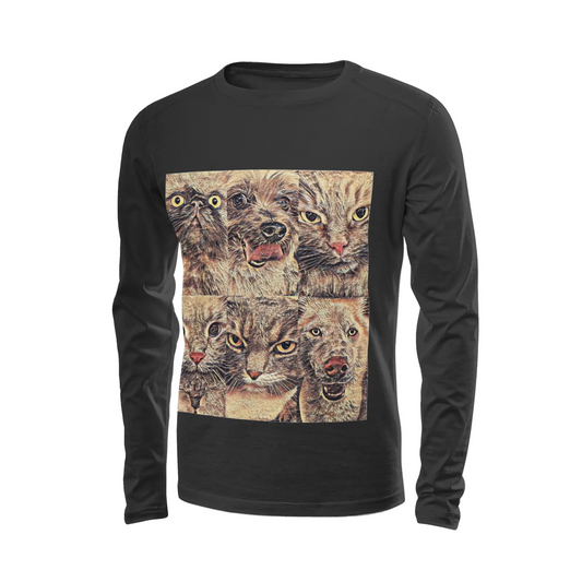 Black long sleeve t-shirt - Club 99 Printy6