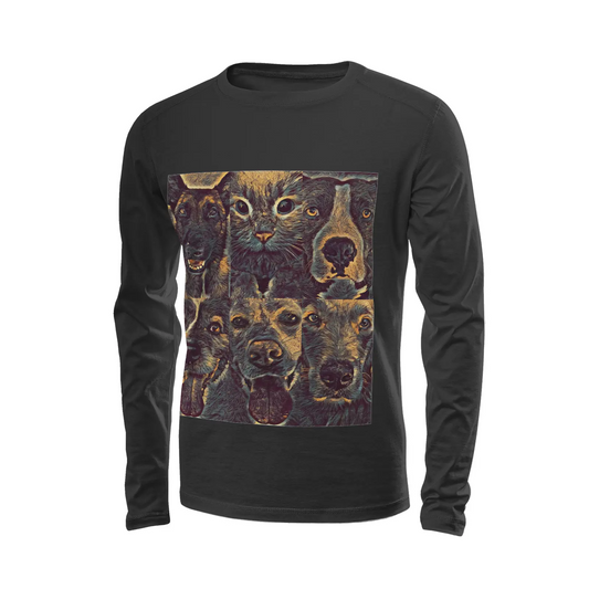 Black long sleeve t-shirt - Club 99 Printy6