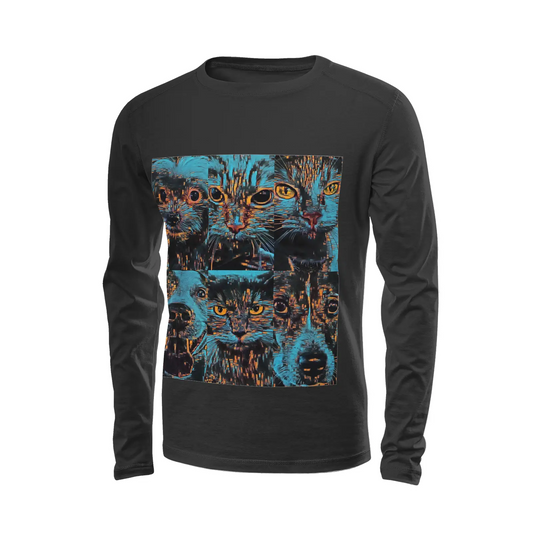 Black long sleeve t-shirt - Club 99 Printy6