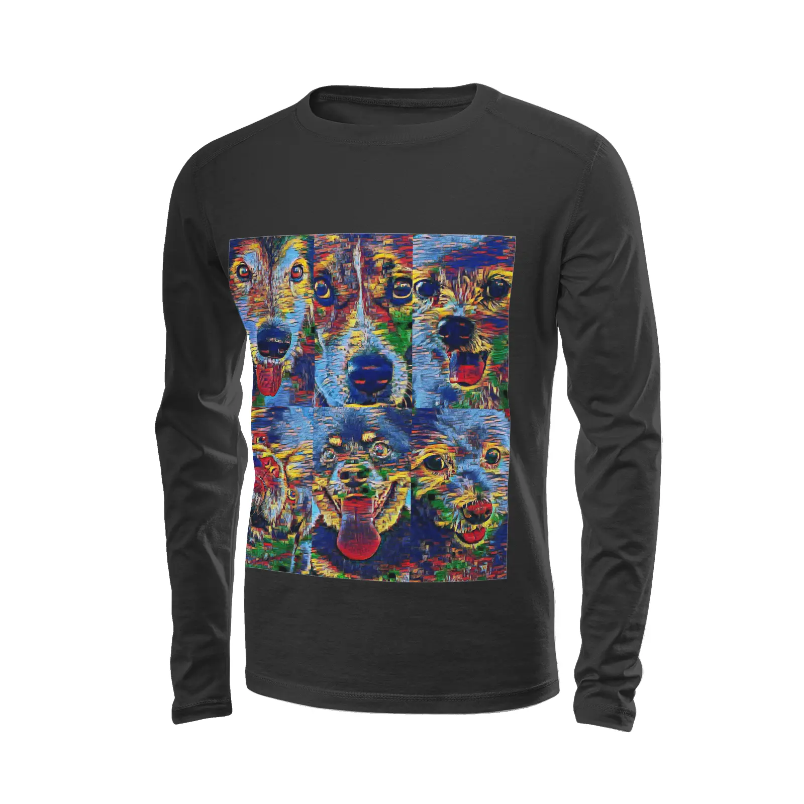 Black long sleeve t-shirt - Club 99 Printy6