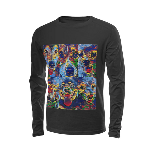 Black long sleeve t-shirt - Club 99 Printy6