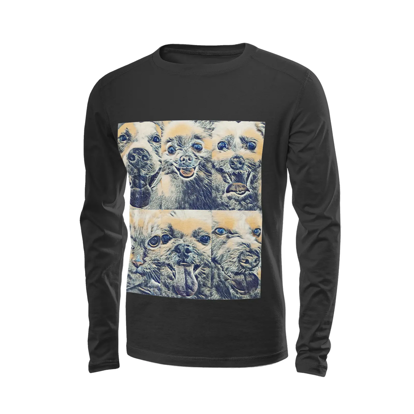Black long sleeve t-shirt - Club 99 Printy6
