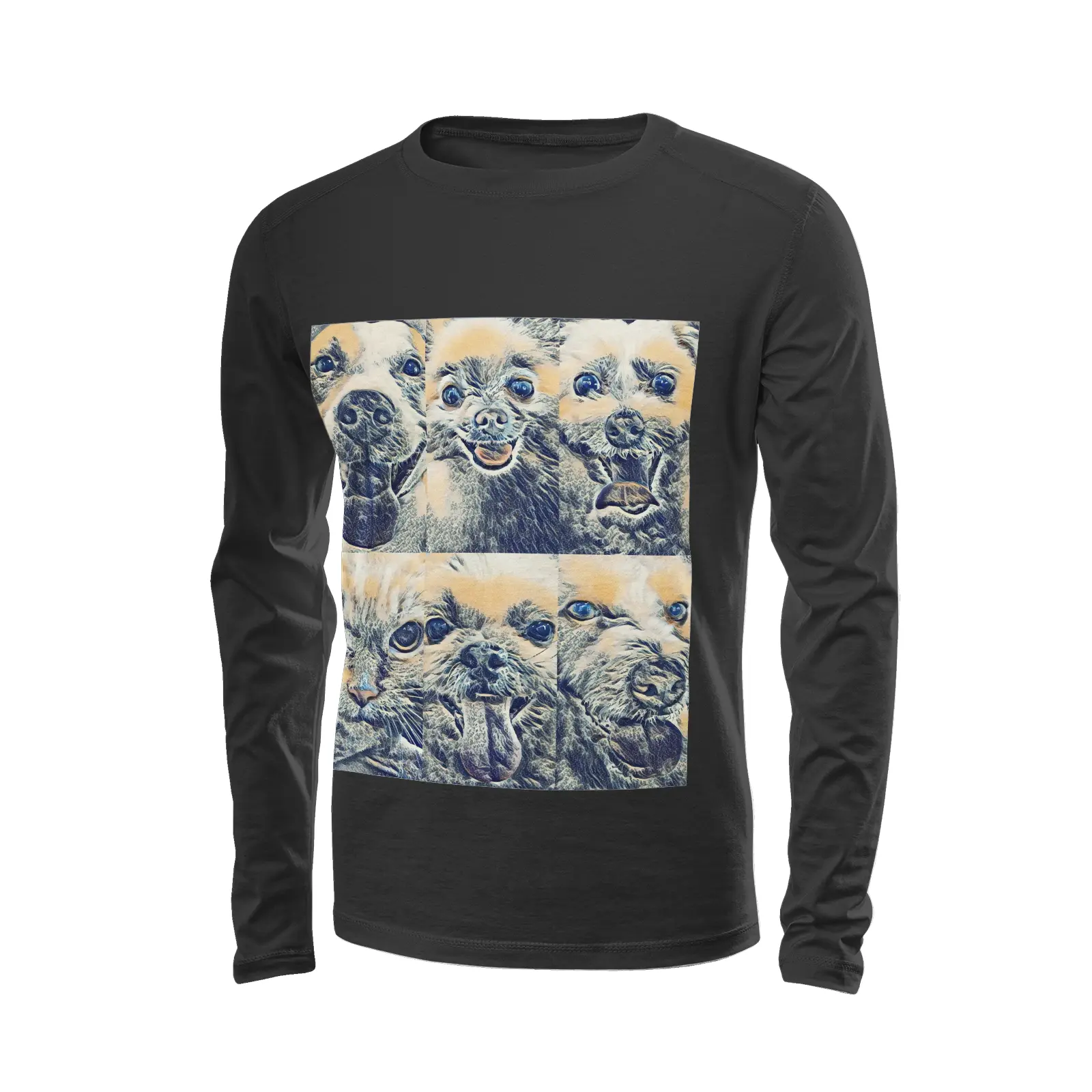 Black long sleeve t-shirt - Club 99 Printy6