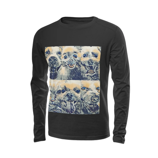 Black long sleeve t-shirt - Club 99 Printy6
