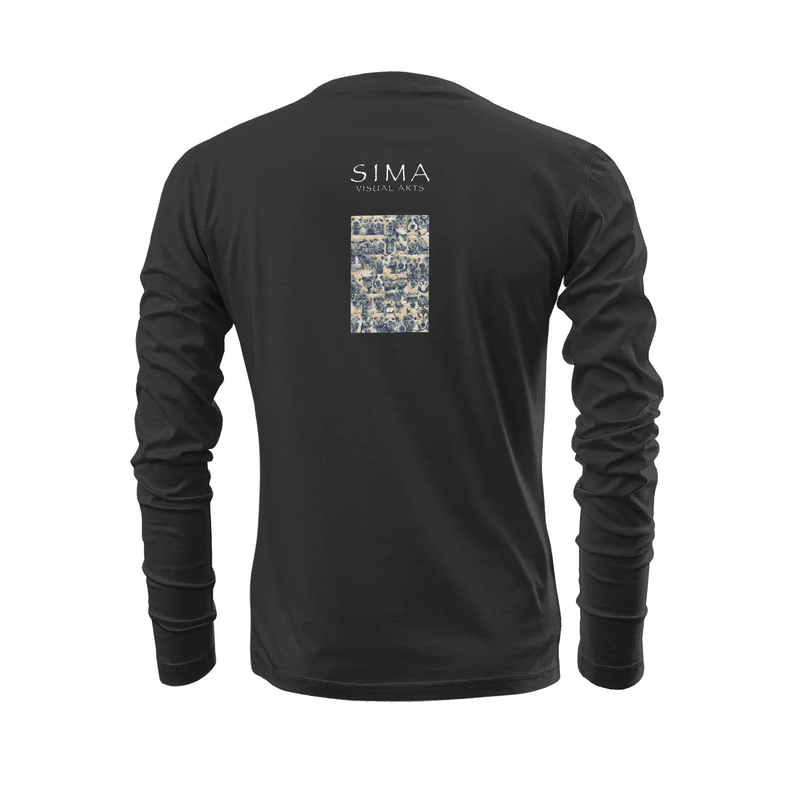 Black long sleeve t-shirt - Club 99 Printy6