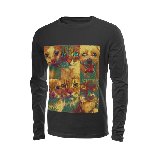 Black long sleeve t-shirt - Club 99 Printy6