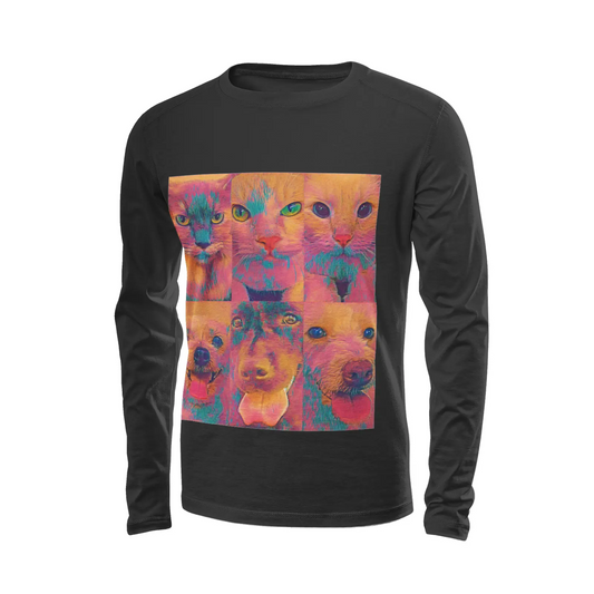 Black long sleeve t-shirt - Club 99 Printy6
