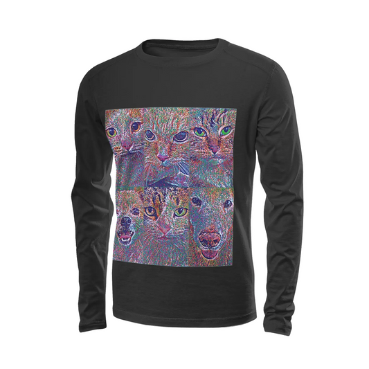 Black long sleeve t-shirt - Club 99 Printy6
