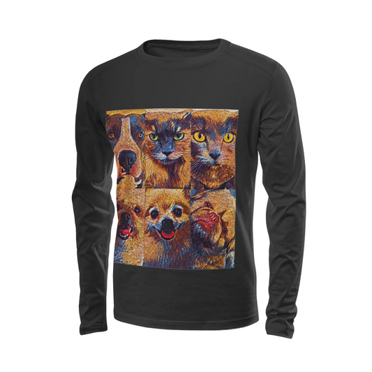 Black long sleeve t-shirt - Club 99 Printy6