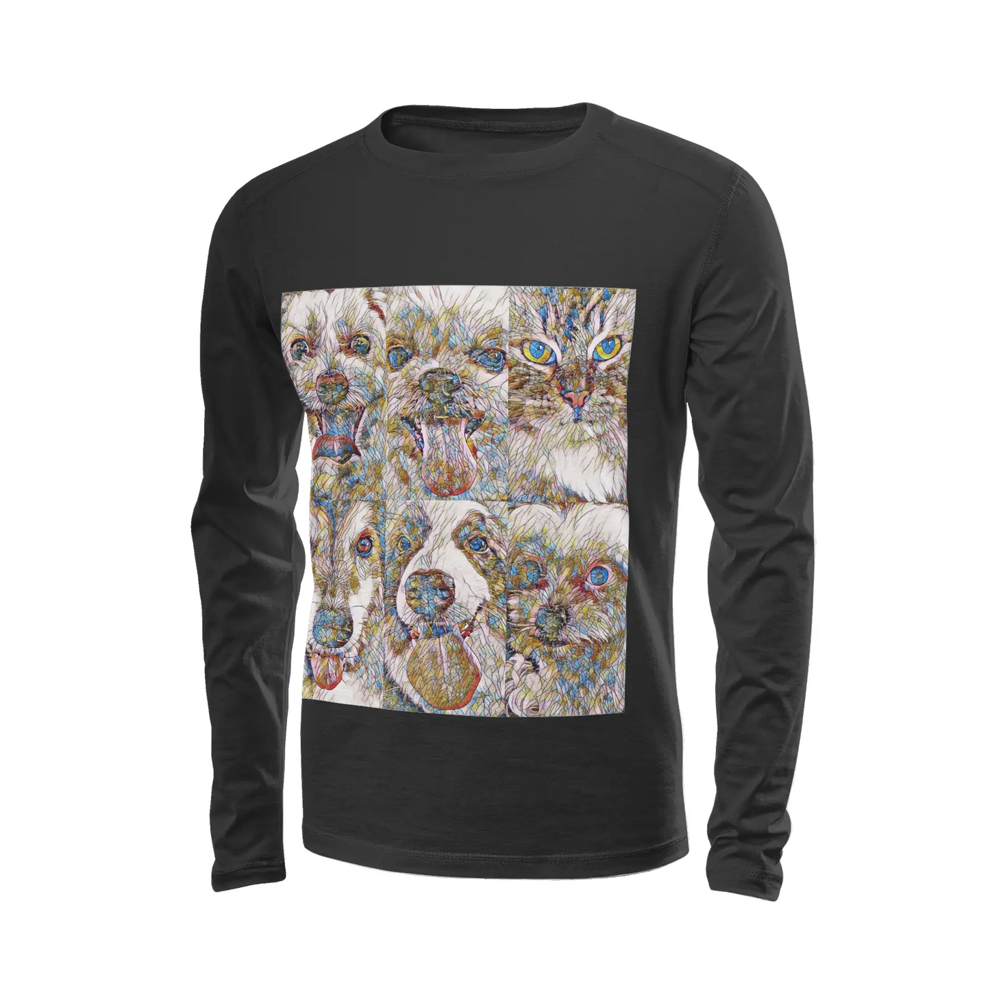 Black long sleeve t-shirt - Club 99 Printy6