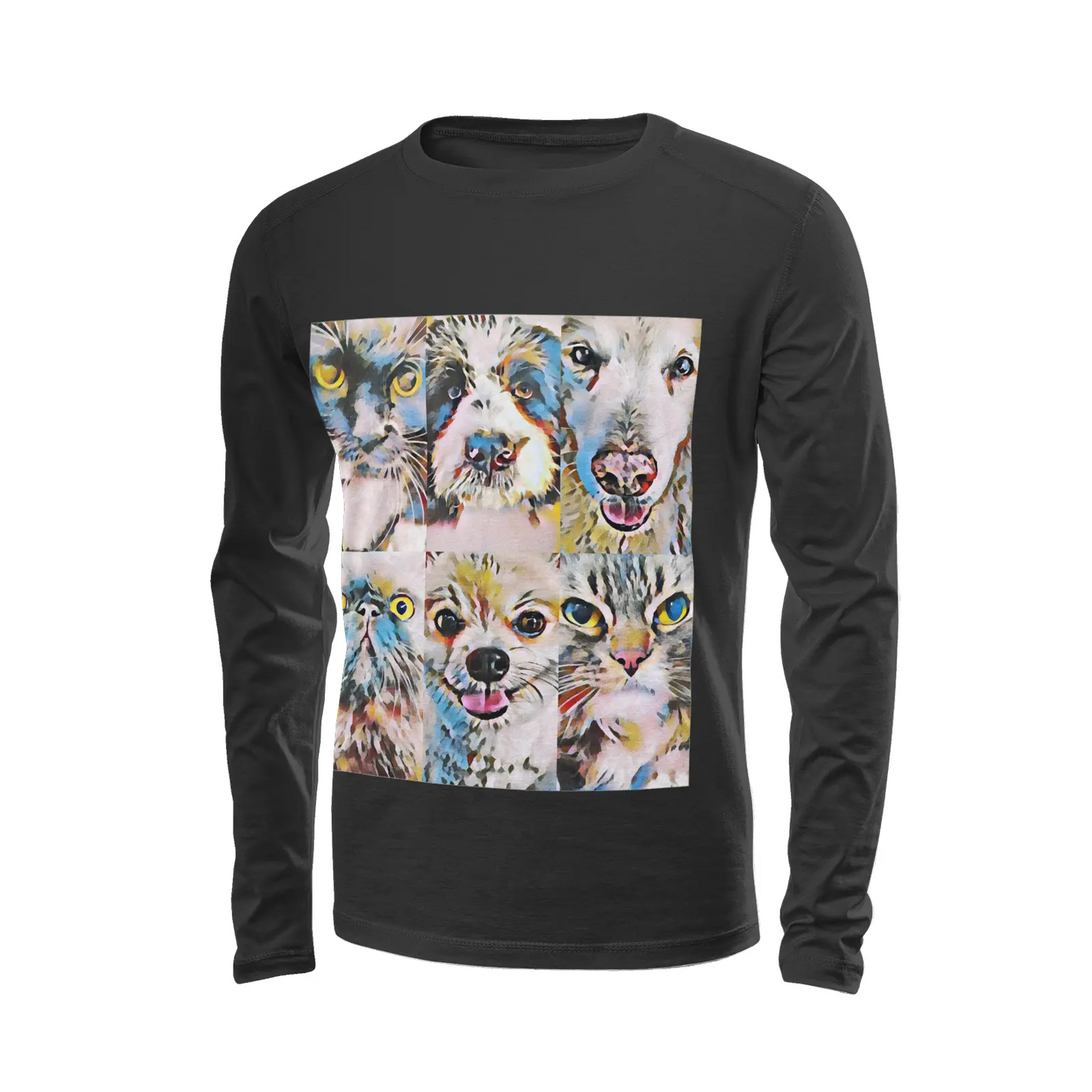 Black long sleeve t-shirt - Club 99 Printy6