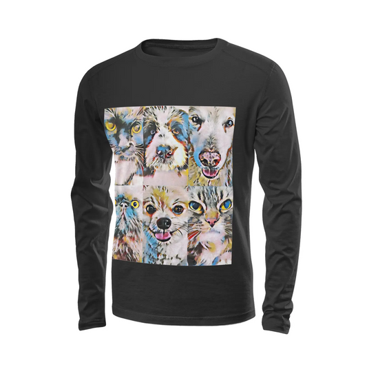 Black long sleeve t-shirt - Club 99 Printy6