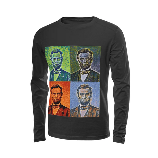 Black long sleeve t-shirt - Encore - Abraham Lincoln Printy6