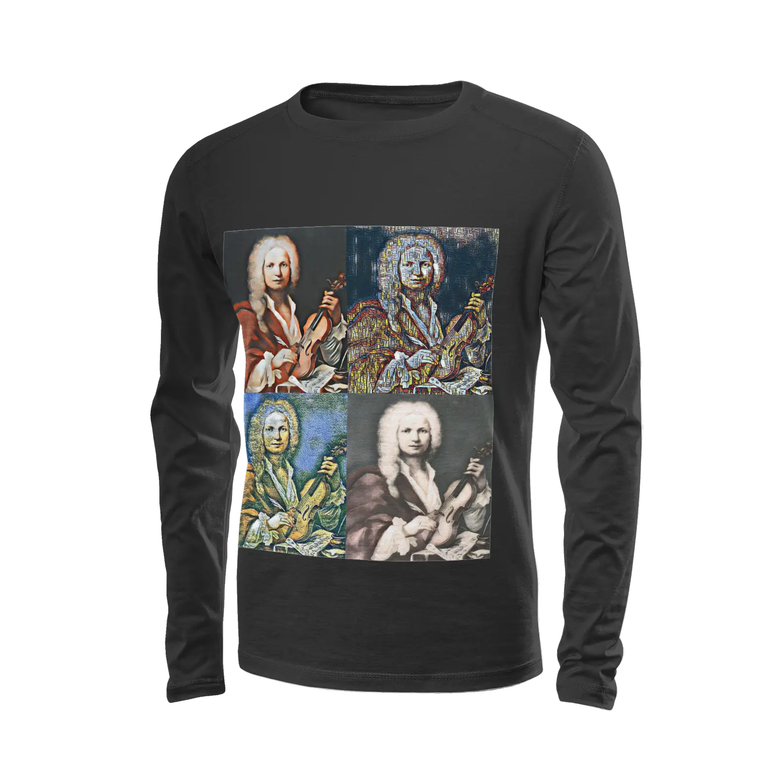 Black long sleeve t-shirt - Encore - Antonio Vivaldi Printy6