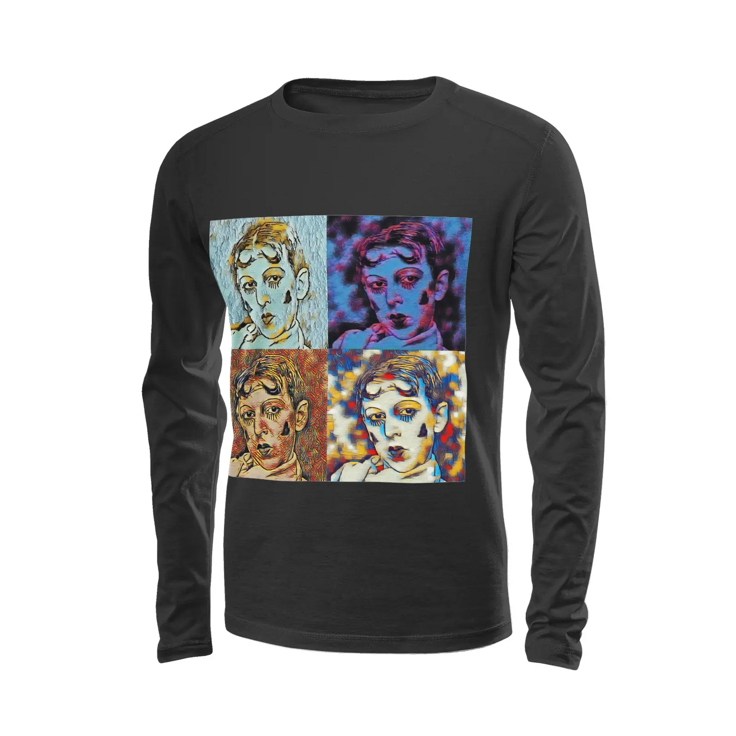 Black long sleeve t-shirt - Encore - Claude Cahun Printy6