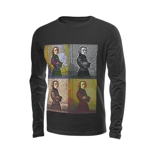 Black long sleeve t-shirt - Encore - Franz Liszt Printy6