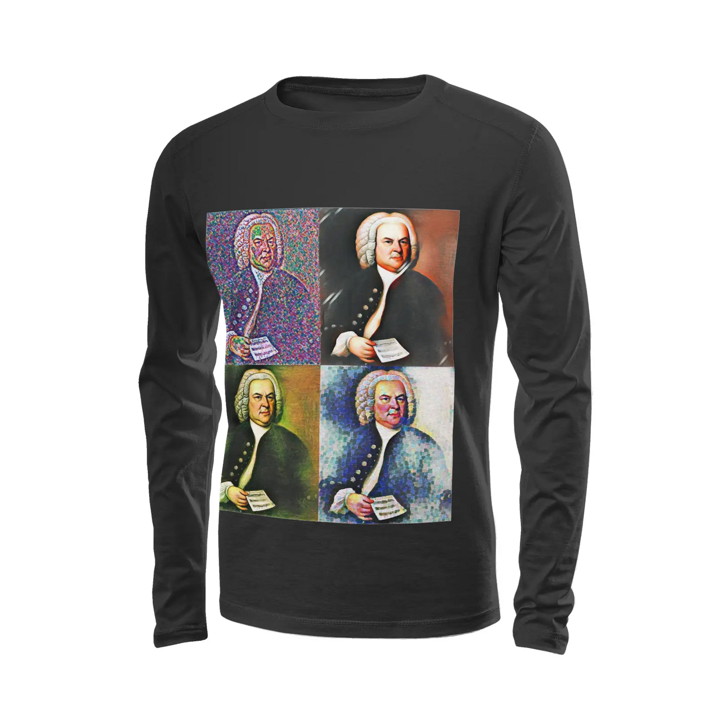 Black long sleeve t-shirt - Encore - Johann Sebastian Bach Printy6