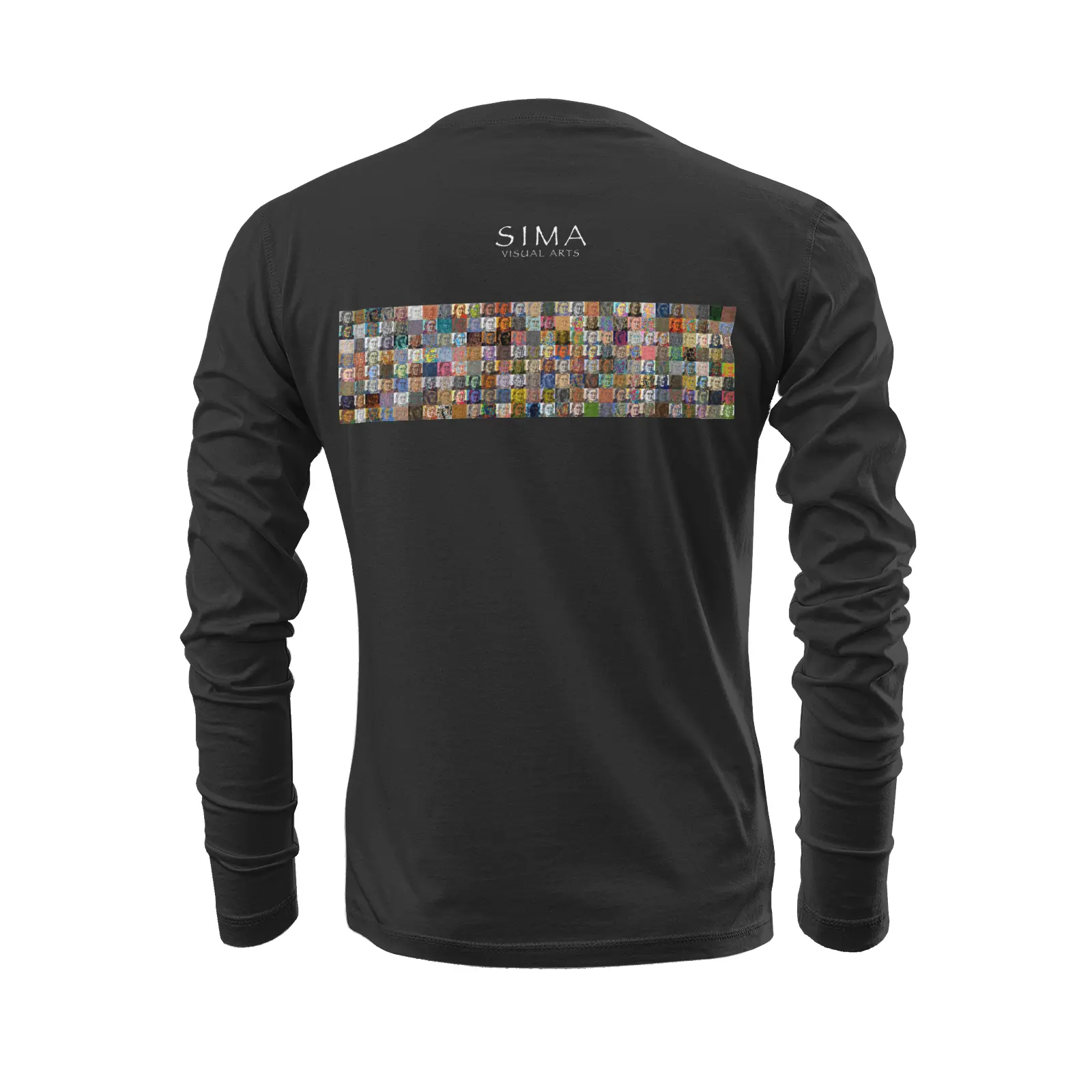 Black long sleeve t-shirt - Encore - Josef Albers Printy6