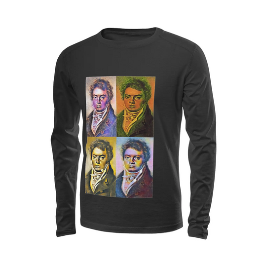 Black long sleeve t-shirt - Encore - Ludwig Van Beethoven Printy6