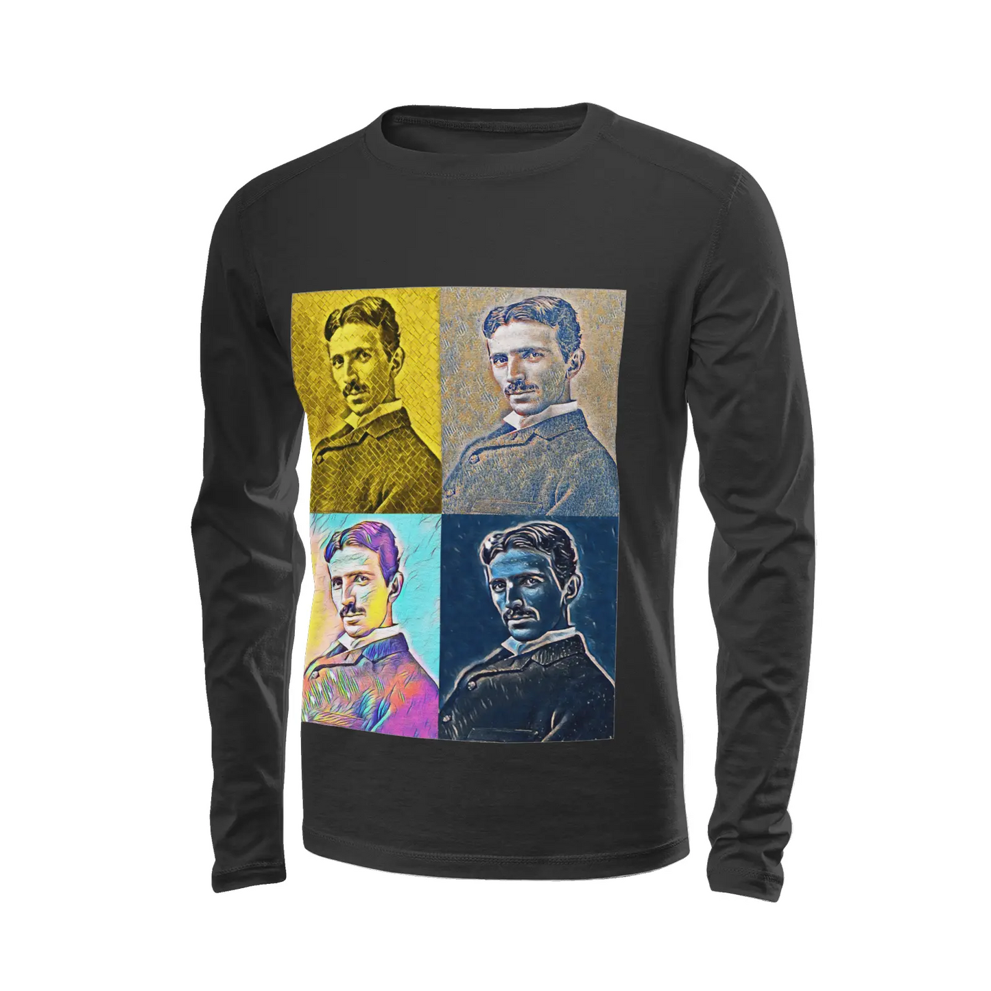 Black long sleeve t-shirt - Encore - Nikola Tesla Printy6