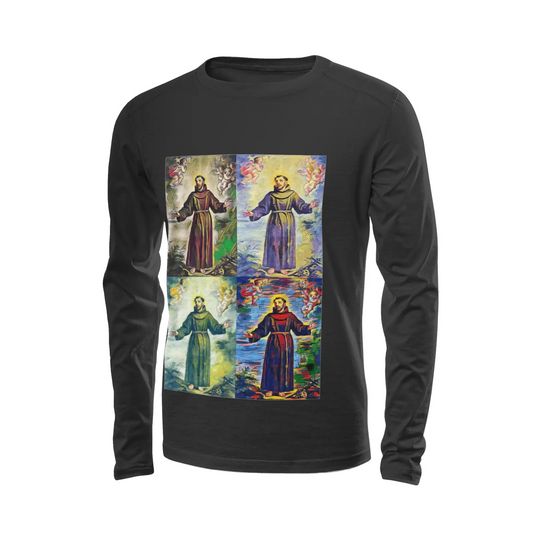 Black long sleeve t-shirt - Encore - San Francisco De Assisi Printy6