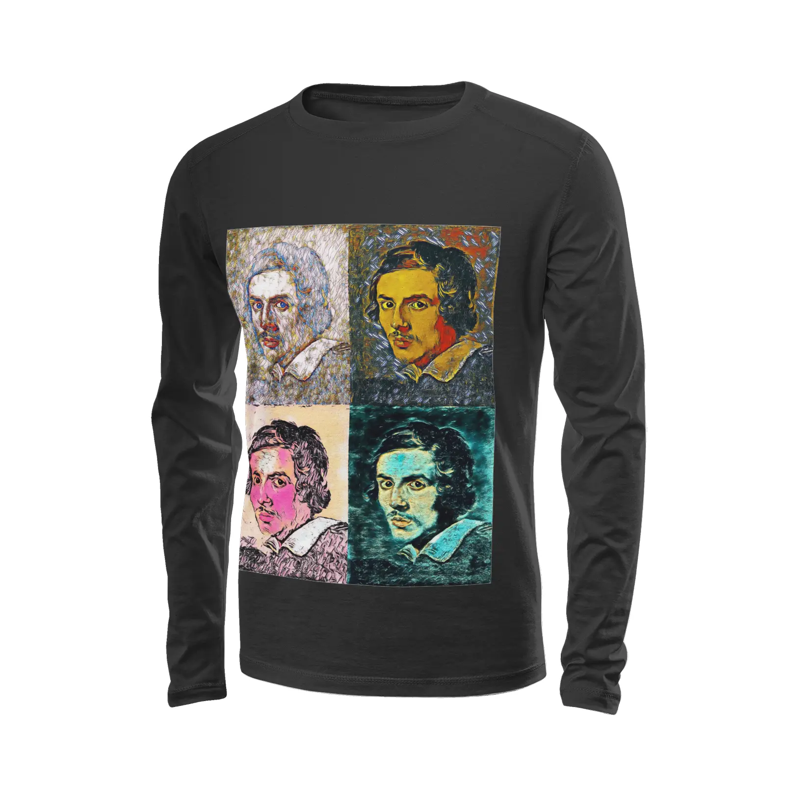 Black long sleeve t-shirt - Gian Lorenzo Bernini - The prophecy Printy6