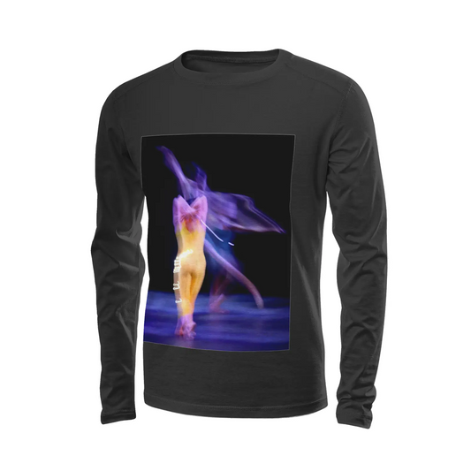 Black long sleeve t-shirt - Global Motion Dance (2) Printy6