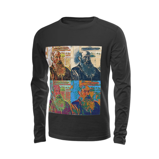Black long sleeve t-shirt - School of painting - Camille Pissarro Printy6