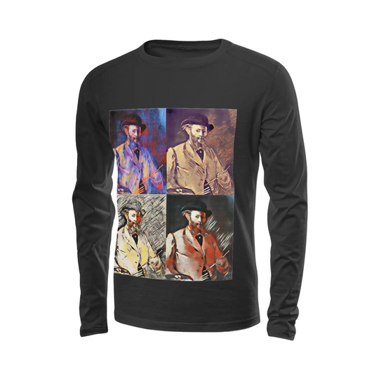 Black long sleeve t-shirt - School of painting - Edouard Manet Printy6