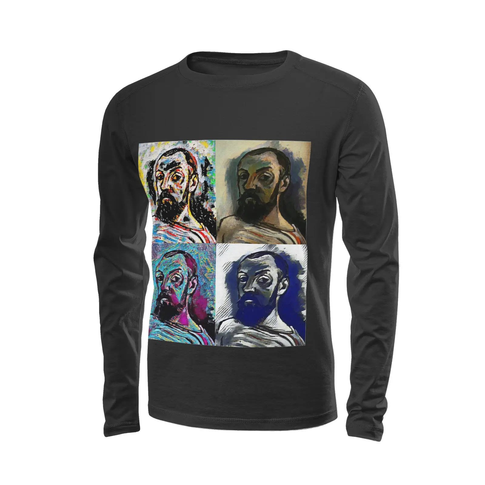 Black long sleeve t-shirt - School of painting - Henri Matisse Printy6