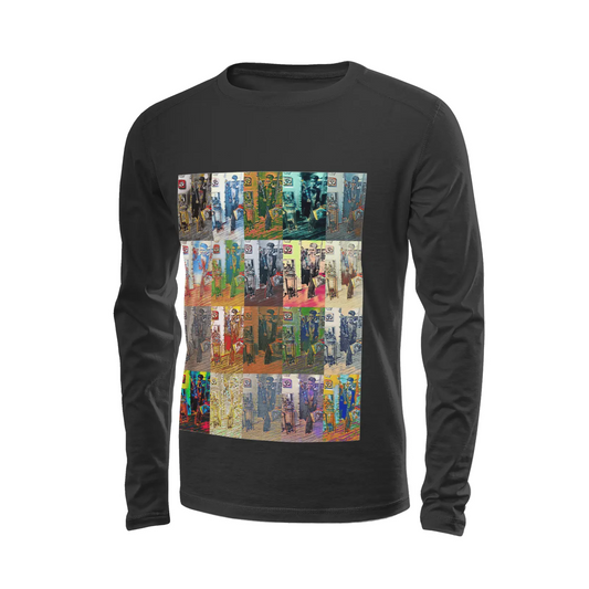 Black long sleeve t-shirt - School of painting - Hollywood Star Genesis Printy6