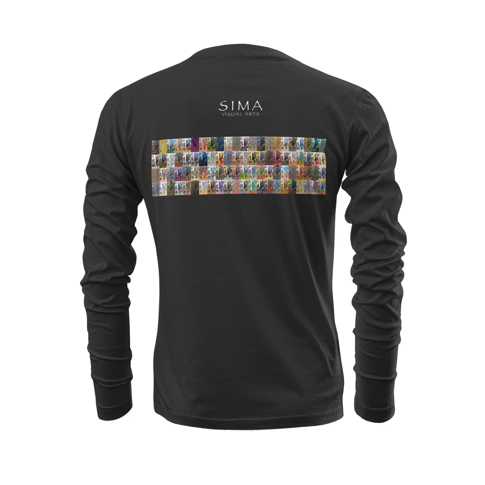 Black long sleeve t-shirt - School of painting - Hollywood Star Genesis Printy6