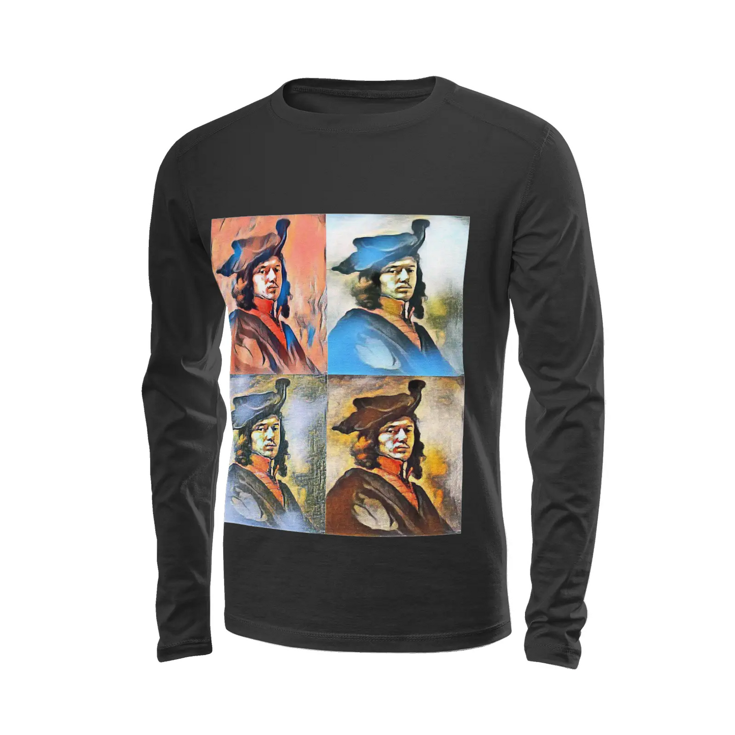 Black long sleeve t-shirt - School of painting - Johannes Vermeer Printy6