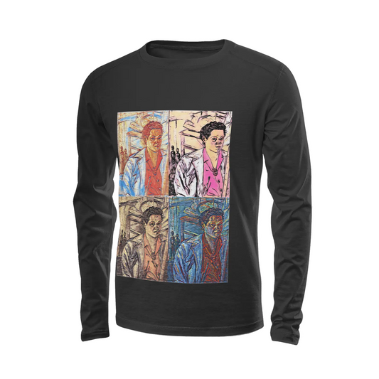 Black long sleeve t-shirt - School of painting - Lois Mailou Jones Printy6