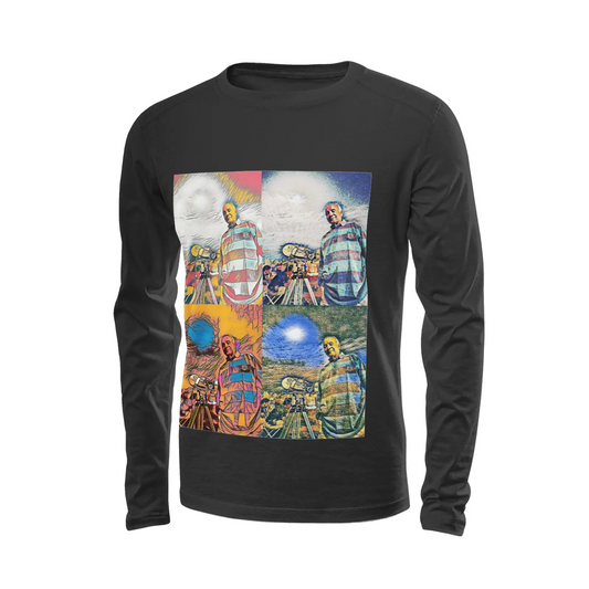 Black long sleeve t-shirt - School of painting - Mohammed Oumouloud Abbazi Printy6