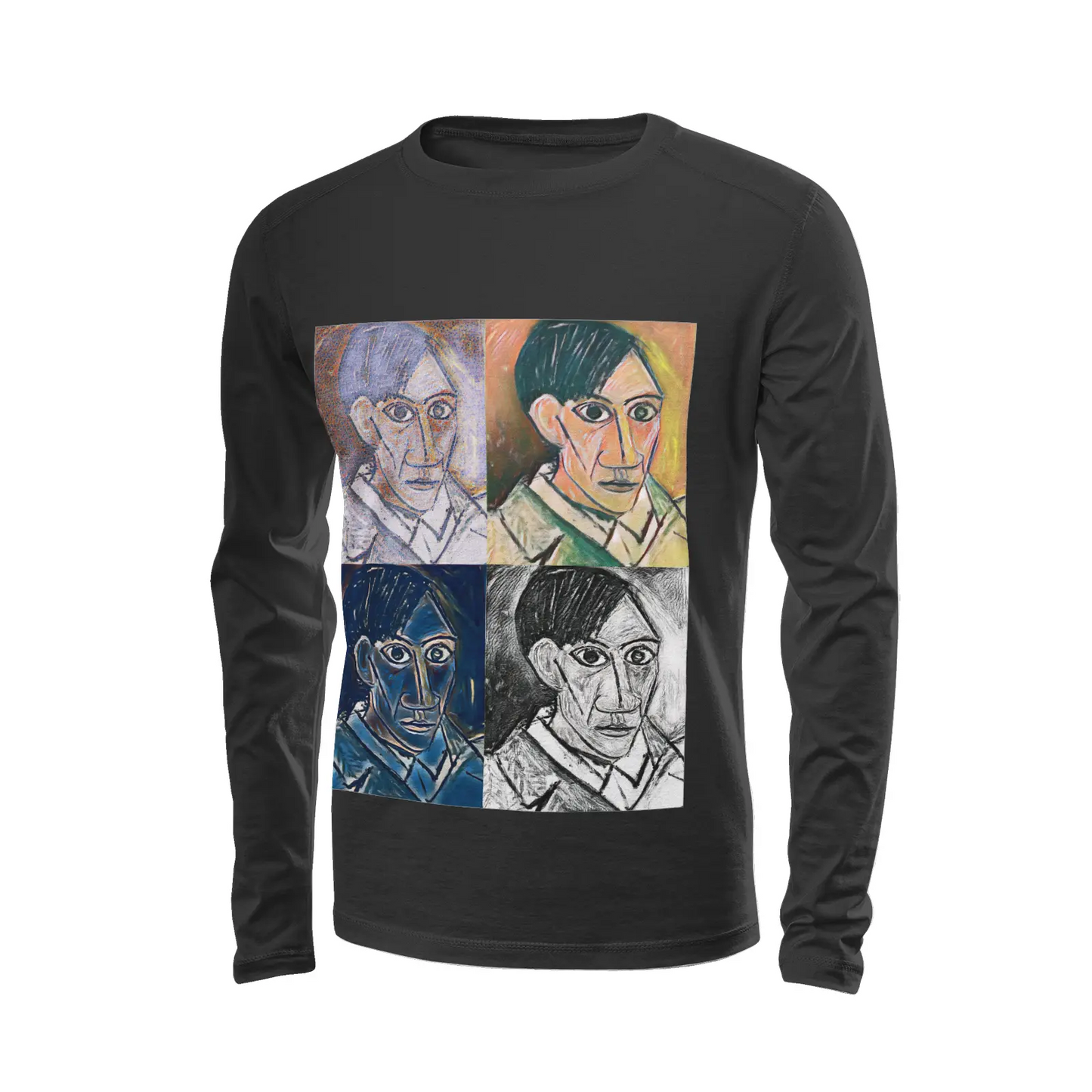 Black long sleeve t-shirt - School of painting - Pablo Picasso Printy6
