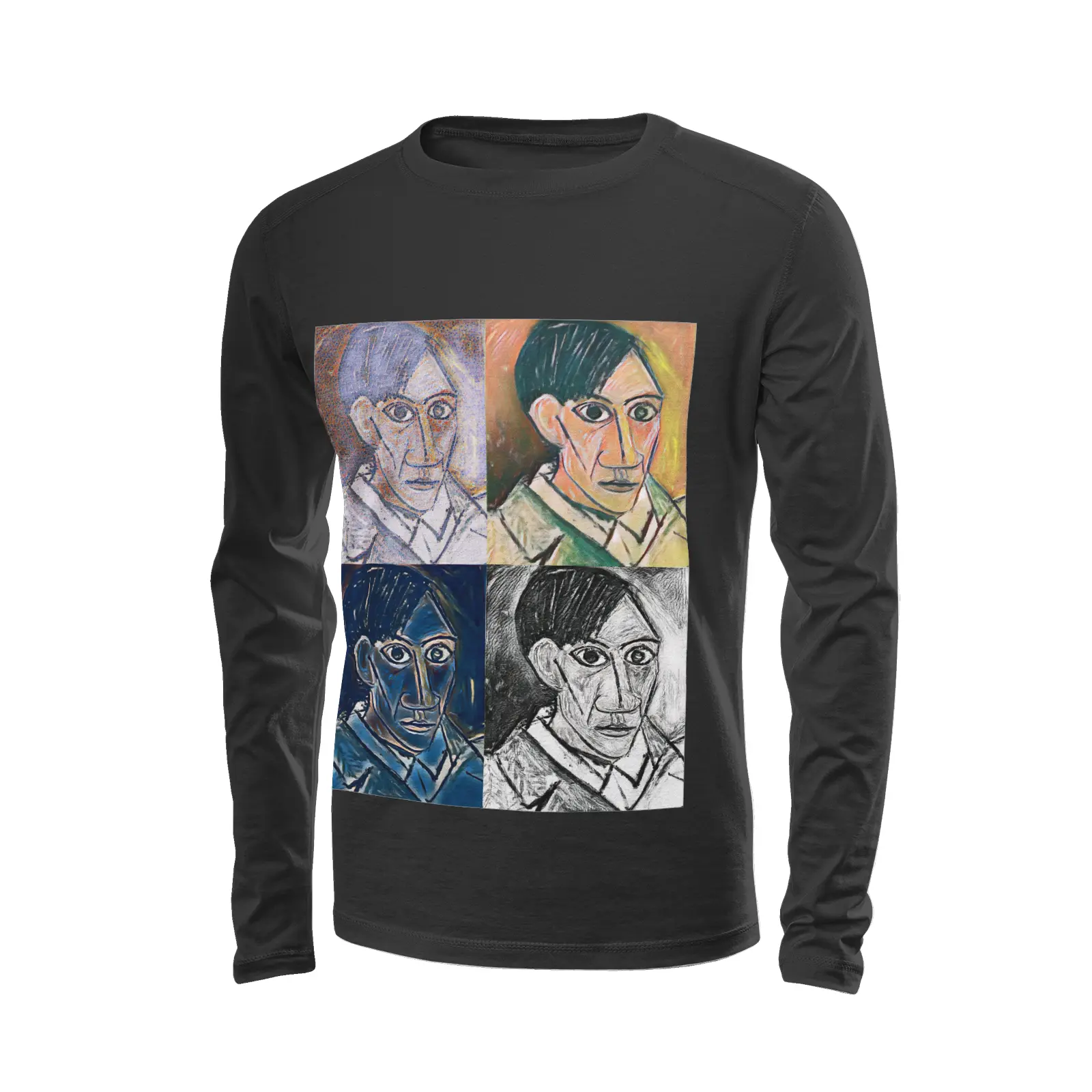 Black long sleeve t-shirt - School of painting - Pablo Picasso Printy6