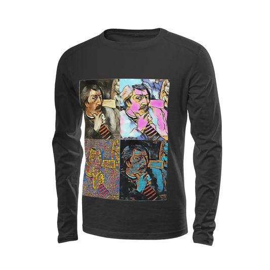 Black long sleeve t-shirt - School of painting - Paul Gauguin Printy6