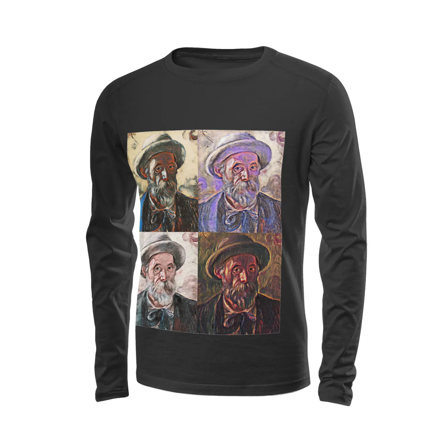 Black long sleeve t-shirt - School of painting - Pierre-Auguste Renoir Printy6