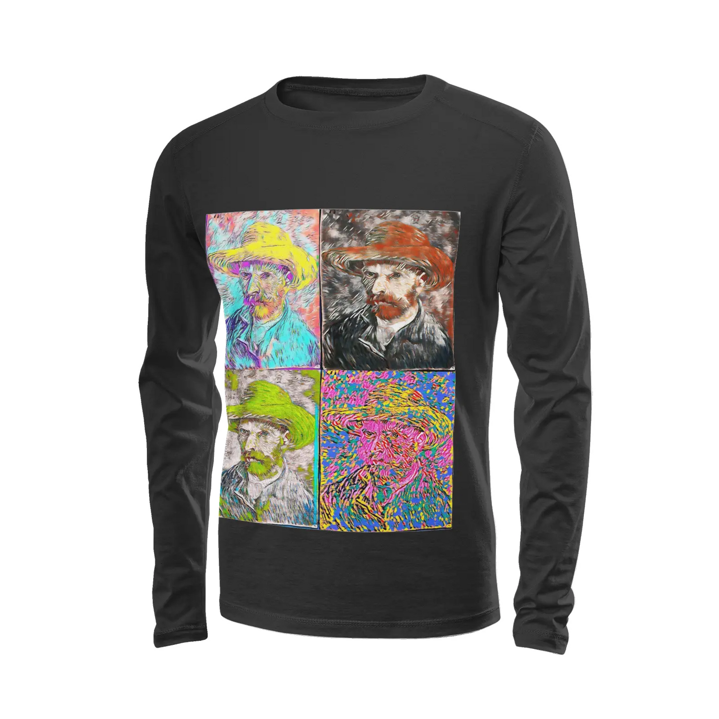 Black long sleeve t-shirt - School of painting - Vincent Van Gogh Printy6