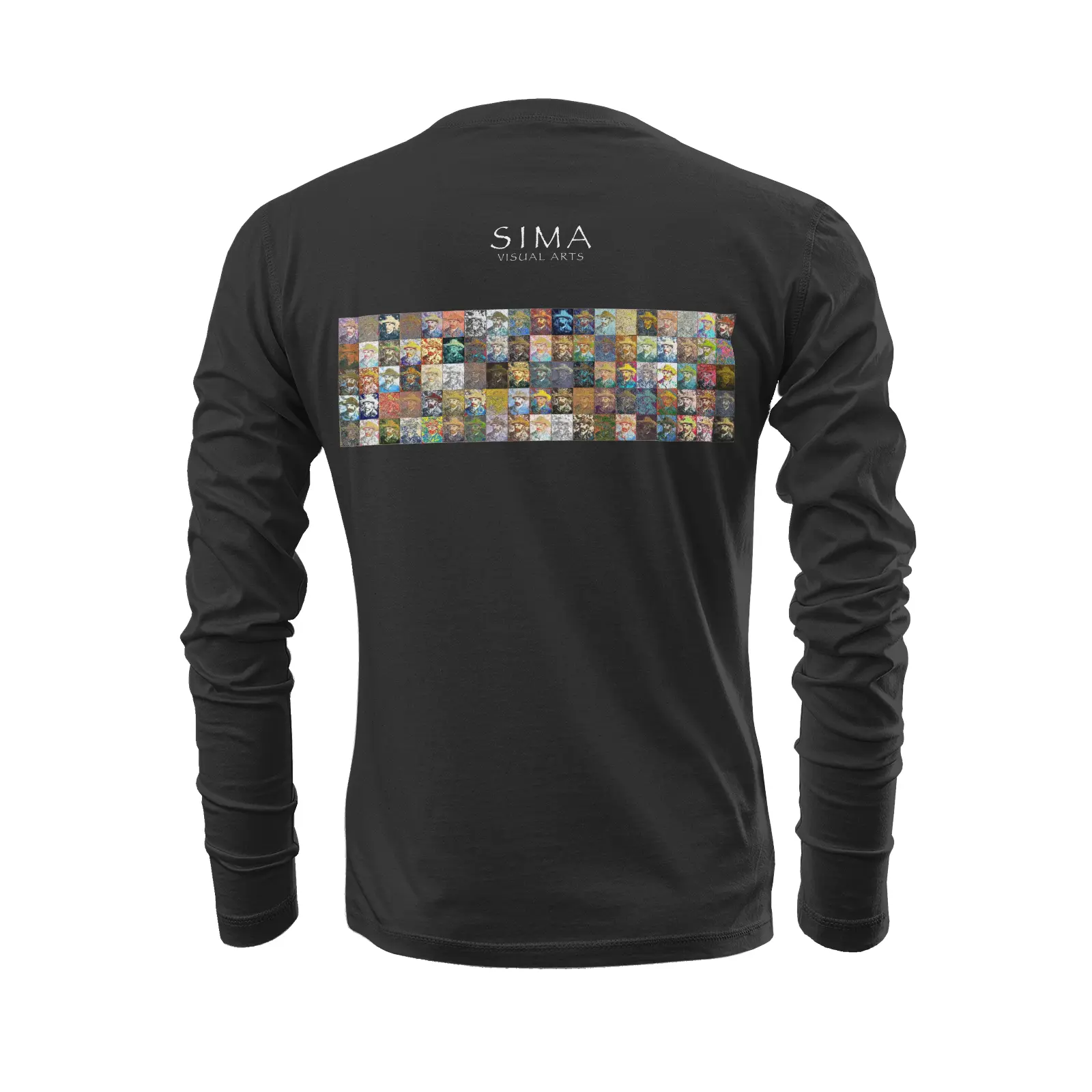 Black long sleeve t-shirt - School of painting - Vincent Van Gogh Printy6
