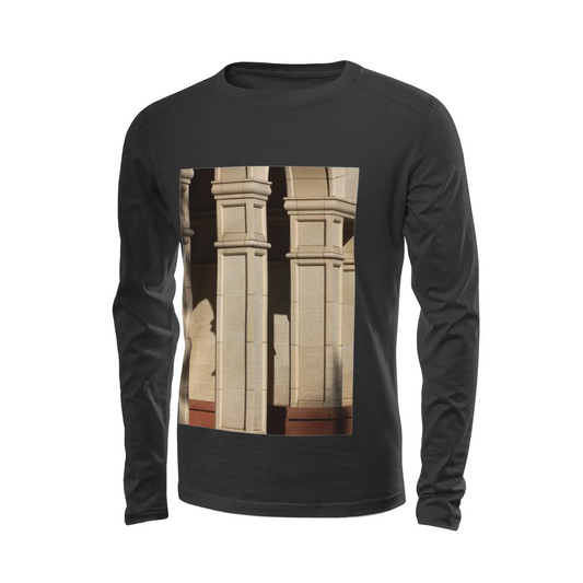 Black long sleeve t-shirt - The architecture of USC (104) Printy6