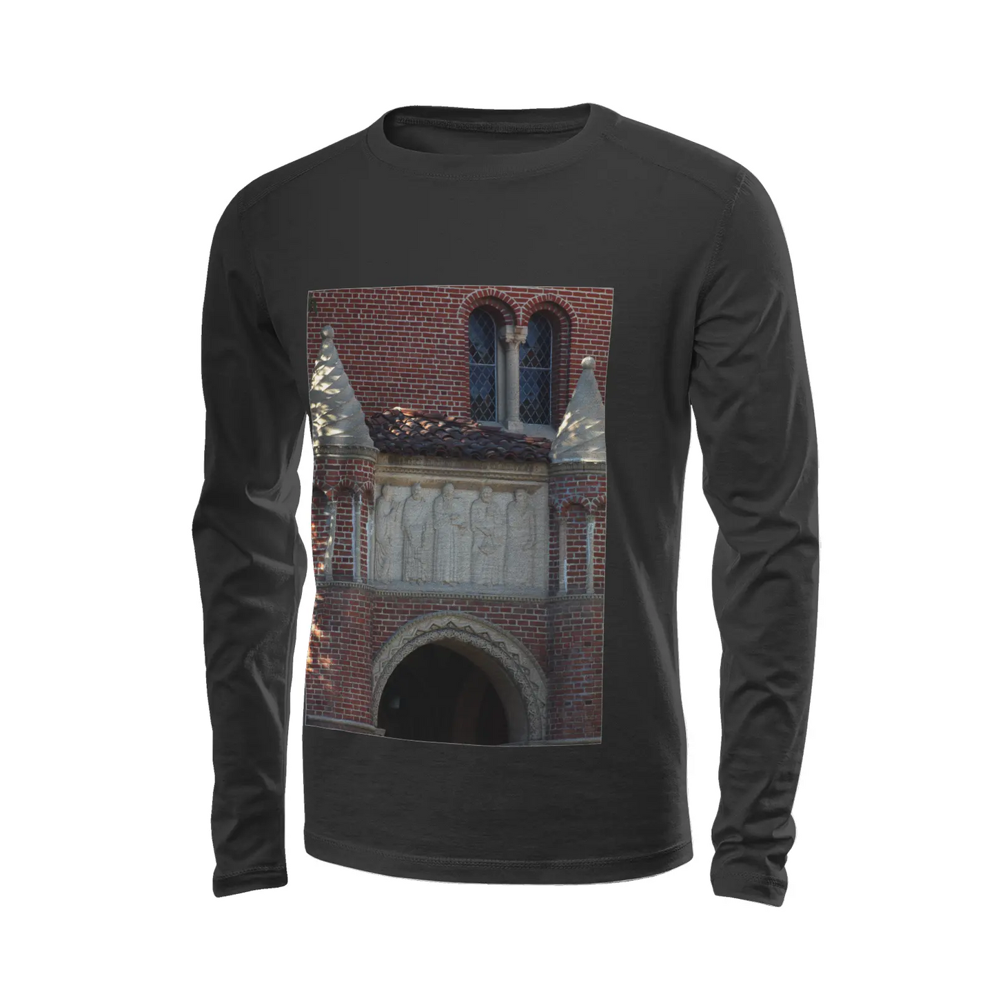 Black long sleeve t-shirt - The architecture of USC (105) Printy6