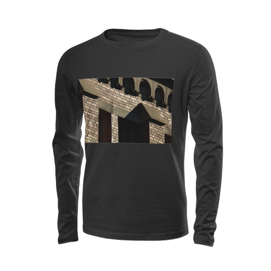 Black long sleeve t-shirt - The architecture of USC (107) Printy6