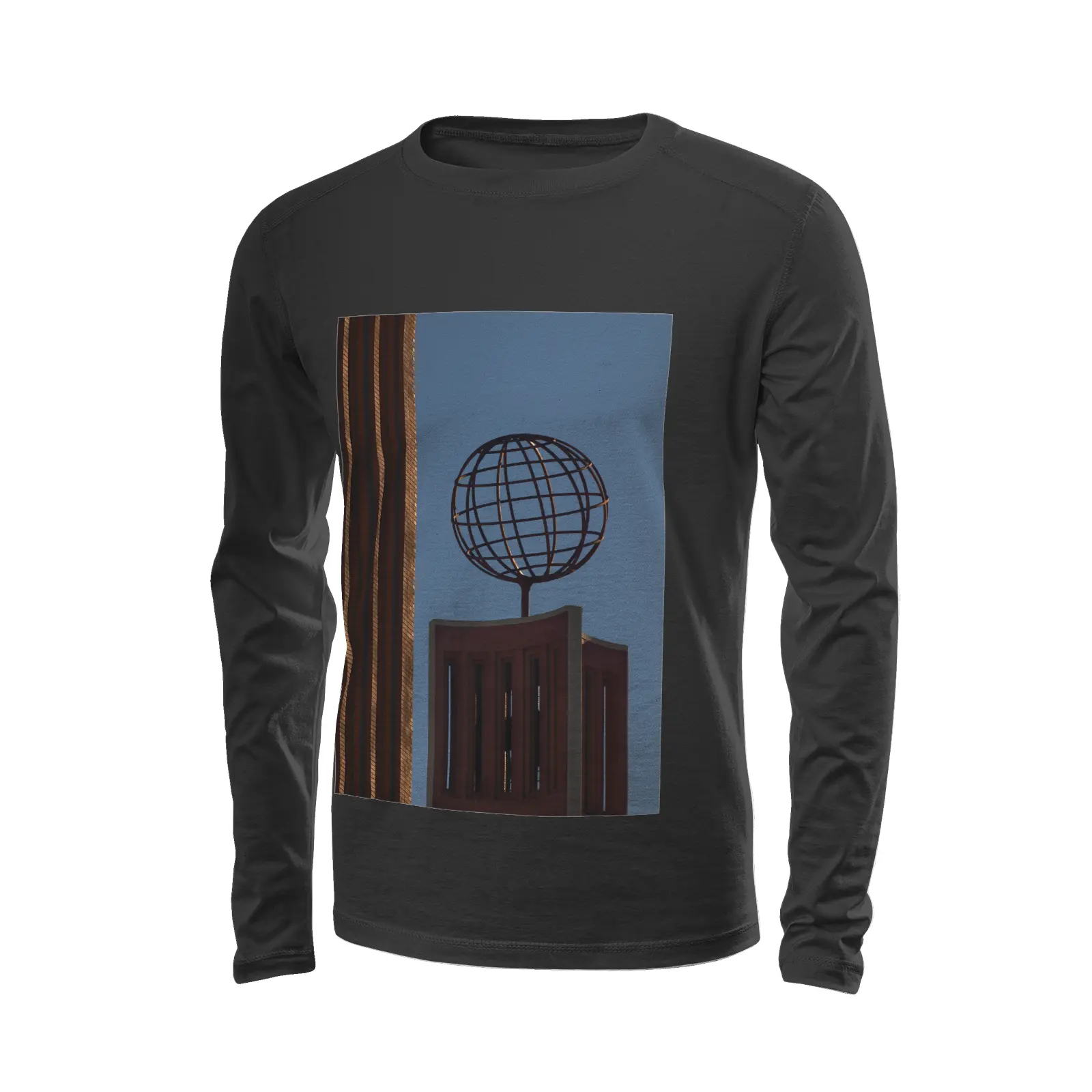 Black long sleeve t-shirt - The architecture of USC (108) Printy6