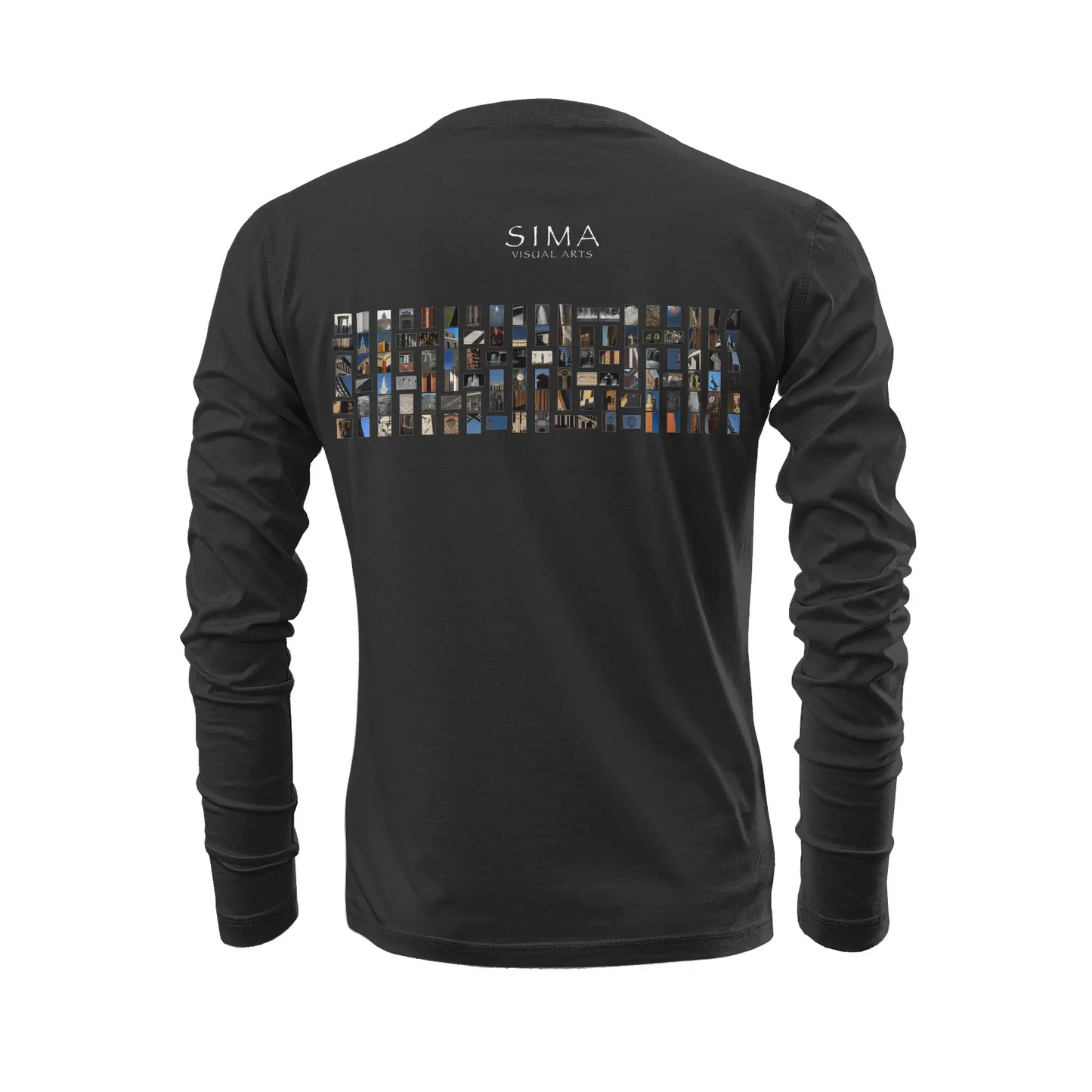 Black long sleeve t-shirt - The architecture of USC (10) Printy6