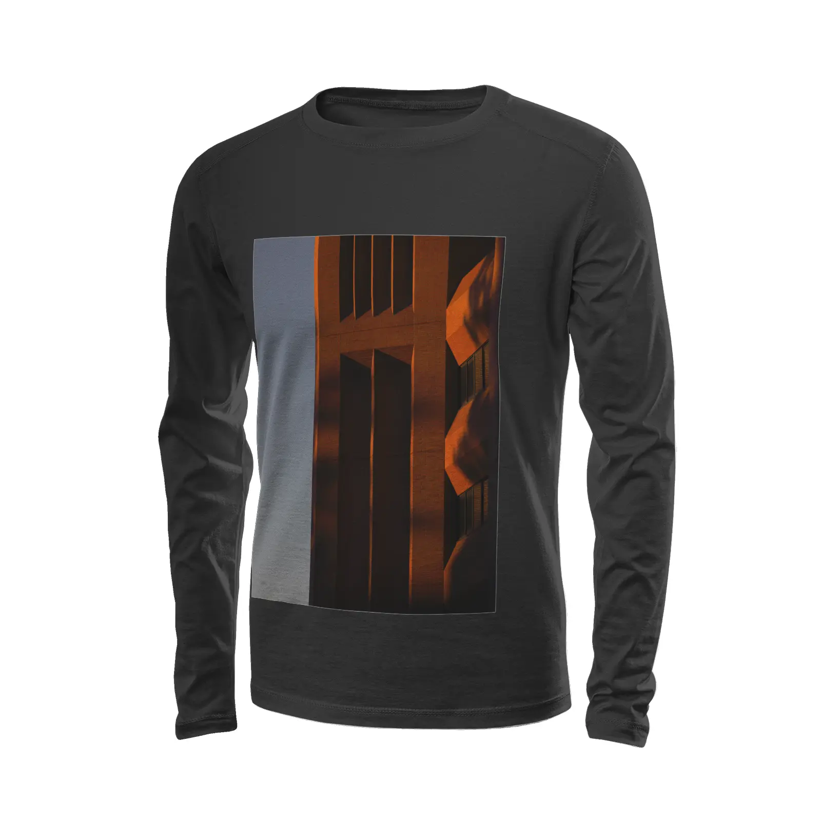 Black long sleeve t-shirt - The architecture of USC (113) Printy6