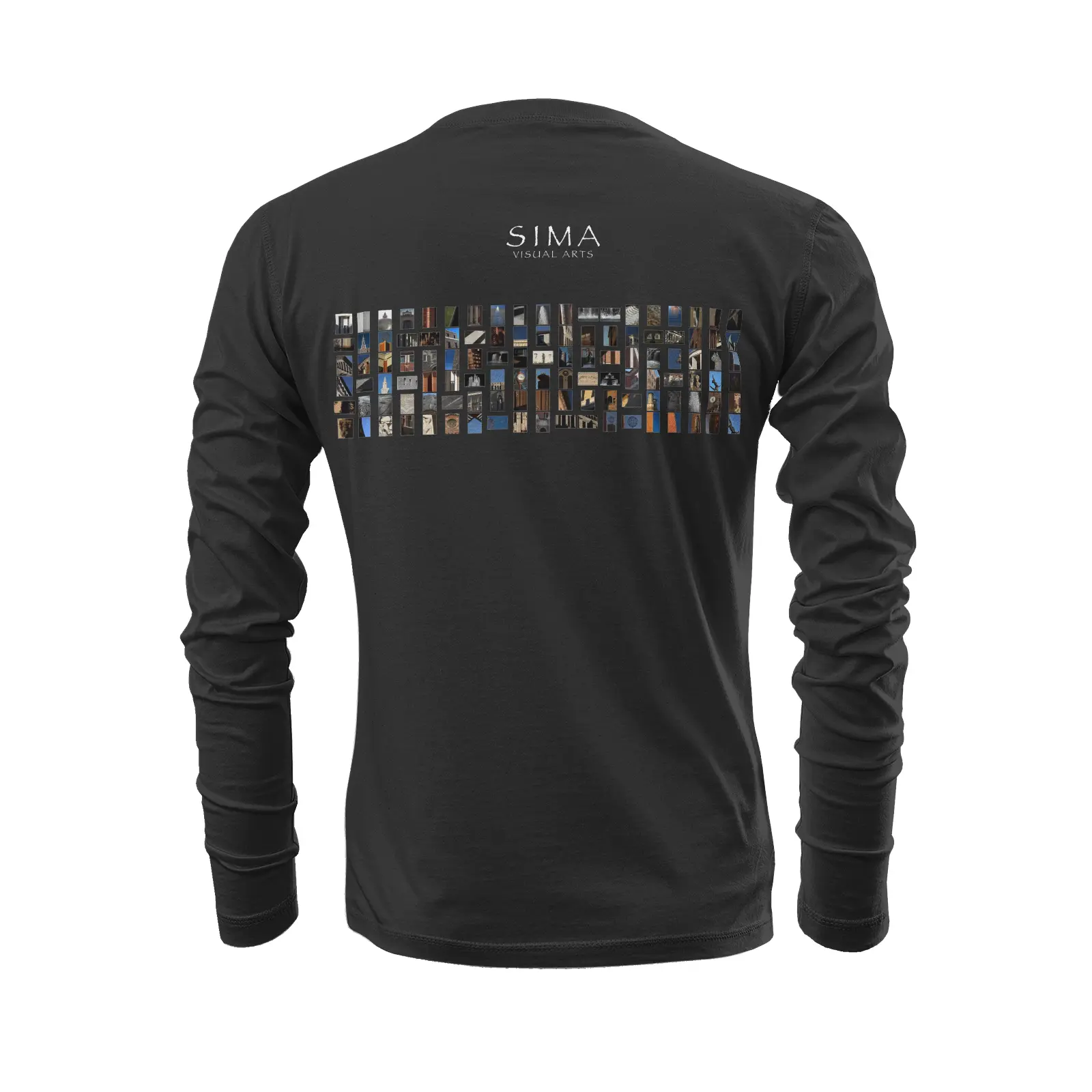 Black long sleeve t-shirt - The architecture of USC (12) Printy6